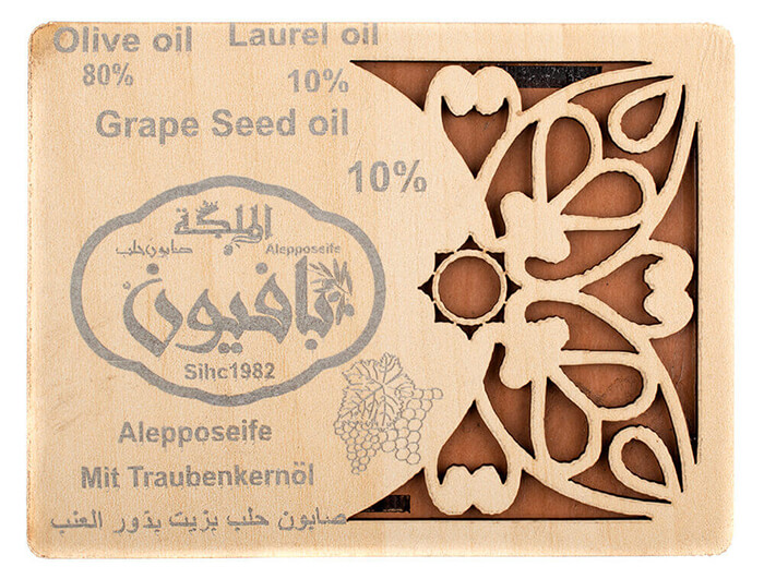 Tradiční Aleppské mýdlo s hroznovým olejem 150 g (1)